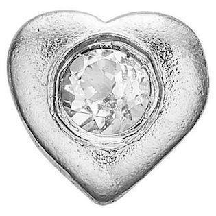 Christina Topaz Heart Lille sølv hjerte med hvid topaz, model 603-S1 købes hos Guldsmykket.dk her